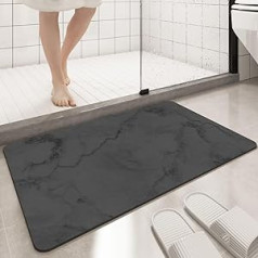 Stone Bath Mat, 50 x 80 cm, Quick Dry Bathroom Mats, Super Absorbent Floor Mat, Stone Bath Mat, Quick Drying, Non-Slip Rubber Backing, Easy Clean Bathroom Rugs