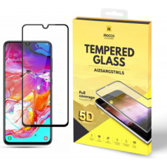 Mocco Full Glue 5D Signature Edition Tempered Glass Aizsargstikls Pilnam Ekrānam Samsung A105 Galaxy A10 Melns