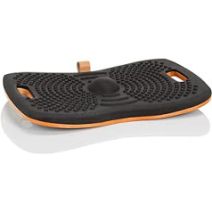 hjh OFFICE 830041 Balance Board ACTIV Wooden Wobble Board with PU Foam, Fitness Balancing Board for Standing Work
