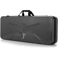 REMEK 96 cm Long Gun Case for Rifles, Tactical Rifle Hard Case with Hand-Ripped Foam Storage Case Weapon Bag for Gun, Bow, Camera Storage