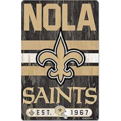 Wincraft NFL New Orleans Saints Wooden Sign Wood Slogan NOLA