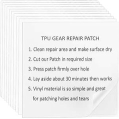 Tentock TPU Repair Tape for Outdoor Equipment, Quick Fixing Holes and Cracks Stubborn Patches, Waterproof Inflatable Patch Repair Tape for Tent, Sleeping Bags, Inflatable