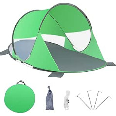 Duhome Pop Up Beach Shelter, Beach Tent for 1-3 People, Portable Beach Tent with UV Protection, Easy to Assemble, for Beach, Camping, Garden, Green