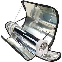 Asixxsix Portable Solar Stove, 200 W, 4.5 L, Large Capacity, Smokeless Food Grade Solar Grill, Vacuum Solar Collector, Heater, Foldable Solar BBQ Stove, Compact Camping Cookware