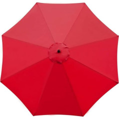 Patio Umbrella Replacement Canopy 3M Large 8 Ribs Umbrella Cover Canopy Outdoor Table Market Umbrella Top Replacement for Yard Garden Beach Pool (Canopy Only) Size 3M UK Red 11