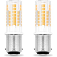 ZHENMING B15D LED Dimmable 230 V 3.5 W Bulb, Slim LED Special Lamp B15d Base Bulb, Warm White, 3000 K, 460 LM, Replacement for 40 W Sewing Machine Lamp, Pack of 2