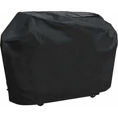 Generic OUSR 001 Barbecue Cover Protective Cover Gas Grill Waterproof BBQ Hood Grill Tarpaulin for Weber, Brinkmann, Char Broil, Holland and Jenn Air Black (145), Nylon