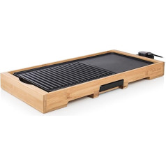 Tristar BP-2641 Bamboo XL Combined Grill with Teppanyaki 51 x 25.4 cm