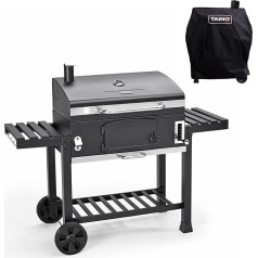 TAINO Hero XXL Set Cover BBQ Smoker Grill Trolley Charcoal Grill Stand Grill Smoker Oven