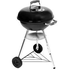 Weber 1221004 Compact Kettle, Charcoal Kettle Barbecue The Beginner's Grill for All Kettle Barbecue Lovers. Diameter: 47 cm, Black