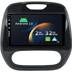 YUNTX Android 12 Car Radio for Renault Captur (2014-2019)-[Integrated CarPlay/Android Car/GPS]-9 Inch IPS 2.5D Touchscreen Free Camera DAB/Steering Wheel Control/MirrorLink/Bluetooth 5.0/WiFi/USB/4G