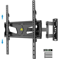 TV Wall Mount Swivelling, FORGING MOUNT Corner TV Wall Mount Tiltable TV Mount for 26-60 Inch Flat & Curved TVs or Monitors up to 35 kg, Max VESA 400 x 400 mm