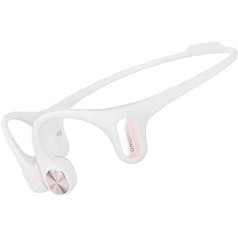 mojawa Run Air Bone Conduction Headphones, Wireless Bluetooth Headphones with Deep Bass and Secure Fit, IP67 Waterproof for Running Training, White