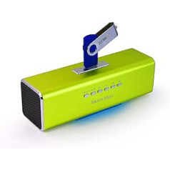 MusicMan MA Loudspeaker (MP3-Player, Soundstation & Radio, USB, Line-In) Green