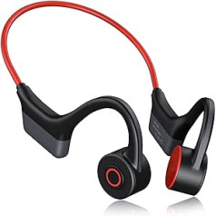 Bone Sound Headphones, Open Ear Headphones with Microphone, Bone Conduction Bluetooth 5.0 Wireless Sports Headphones, IP55 Waterproof and Dustproof for Cycling, Running, Jogging in the Gym