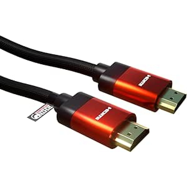 rhinocables 8K HDMI Cable High Speed Premium HDTV Braided Cable 3D, ARC, HDR 8K@60HZ, 4K@120HZ with Ethernet, Smart TV, Fire TV, X Box, Gaming, Video Display (3m, Copper)