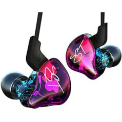 KINBOOFI KZ ZST In-Ear Headphones, Color Balanced Hybrid Dual Driver Earphones, HiFi Earphones, Bass Headset In-Ear Headphones (Purple, No Microphone)