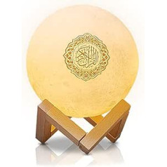 URCheers 3D Moonlight Quran Speaker, Bluetooth Quran Speaker App Remote Control Small Moonlight Smart Touch LED Lamp with Bluetooth Eid Mubarak Hajj Gifts