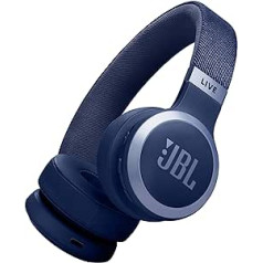 JBL Live 670 NC - Bluetooth On-Ear Headphones with Adaptive Noise Cancelling - Wireless Earphones Signature Sound and Voice Assistant - Long Music Enjoyment for up to 65 Hours - Blue