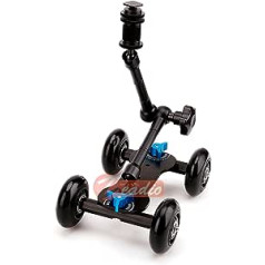 Zeadio Magic Arm Tabletop Portable Skater Dolly Railcar Kits for All LCD Field Monitor, Canon Nikon All Video DSLR Camera Rig, Flash Light, Microphone (11