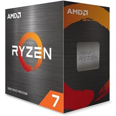AMD Ryzen 7 5700X Processor (Base Clock: 3.4GHz, Max Power Clock: up to 4.6GHz, 8 Cores, L3 Cache 32MB, Socket AM4, without Cooler) 100-100000926WOF, Black