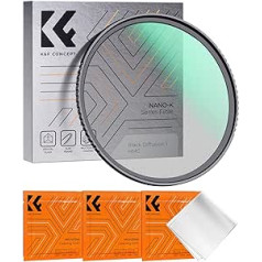 K&F Concept Nano-K Series Black-Mist 1 Filter 67 mm Black Promist 1 Filter Made of Optical Glass with 18-Layer Nano Coating, Black Diffusion Filter 1 for Video Recording/Portrait Photography