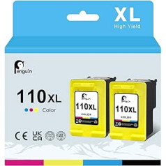Penguin Remanufactured Ink Cartridge Replacement for HP 110XL 110 XL (2 Colour) for Photosmart A310 A430 A516 A526 A610 A646 A712 A820 A826 A828 Series Printers