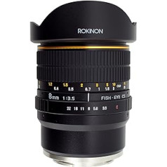 Rokinon FE8M-NEX 8mm f/3.5 Fischaugenobjektiv für Sony E-Mount Kameras (NEX und VG10), Schwarz