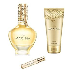 Avoncompany Avon Parfum Set 3 Pieces Maxima Eau de Parfum 50 ml Pocket Spray 10 ml and Body Lotion 150 ml for Women Seductive Fragrance