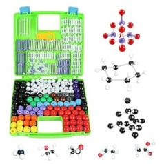 Deeabo 332 Pieces Molecular Model Set Organic Chemistry Molecules Structure Model Atom Structure Assembled Model Laboratory Equipment Toy for School Teaching Research Educational Toy Kit