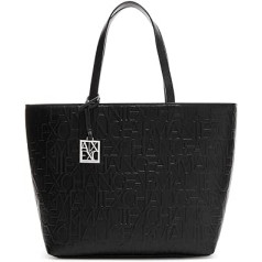 Armani Exchange Women's Liz Open Medium Shopping Handbag, Black (Nero Black), 28 x 11 x 40 cm (W x H x D) EU, nero