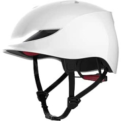 Lumos Matrix Smart Helmet | Urban | Skateboard, Scooter and Bicycle Accessories | Front and Rear Light (LED) | Turn Signal | Brake Lights | Bluetooth Connection | Adults: Men, Women (Jet White, MIPS)