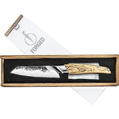 Forged Katai Santoku Knife, 14 cm, Made of Japanese VG10 Steel, Forged by Hand in 5 Layers, Packed in a Luxury Wooden Box