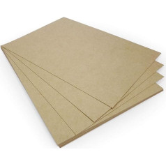 Nature-eco Craft Paper DIN A4 Kraft Card 410 g Extra Hard Creative Paper Creative Cardboard Recycled Paper High Bending Stiffness 50 Sheets