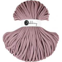 Bobbiny Jumbo Macrame Braided Cord 9mm Mauve 100m