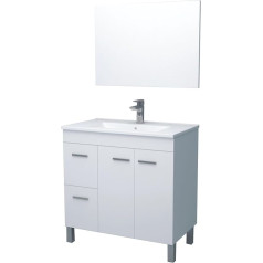 Arkitmobel Habitdesign Easy Home Atena B8 Bathroom Cabinet 2-Piece Set White