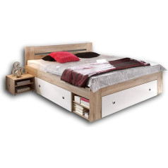 ‎Stella Trading Stella Trading Stefan Double Bed Set with 2 Bedside Tables, Complete Bedroom Set