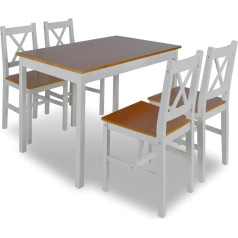 Vidaxl Essgruppe Holztisch Esstisch Esszimmer Esstischset Tischset 4 Stühle