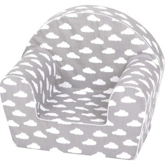 Knorrtoys.com Knorrtoys 68359 Children's Armchair Grey White Clouds
