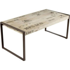 Massivmoebel24.De 76x120 Solid Furniture Printed Top Industrial Style Dining Table Mango Wood Solid Wood and Iron Factory # 122