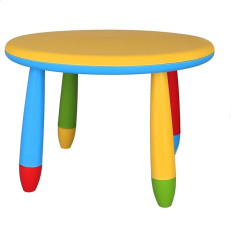 Mueblear 90048 Children's Table Round Plastic 30 x 15 x 48 cm Yellow