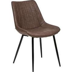 Atmosphera Createur D'interieur Atmosphera Olwen Chair Brown Leather Look Chestnut Brown