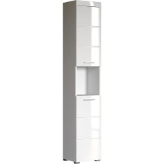 Trendteam Smart Living Amanda Bathroom High Cupboard with Open Compartment, 37 x 190 x 31 cm