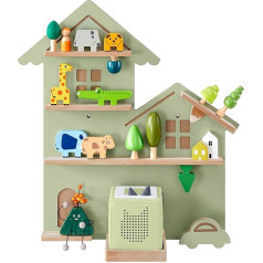 ‎Songmics SONGMICS Toniebox Wall Shelf for 35 Figures, Children's Shelf, Easy Assembly, Children's Room, Living Room, GKR801C10