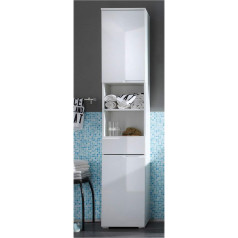 Möbelando Suzette I Tall Bathroom Cabinet Side Cabinet Bathroom Furniture