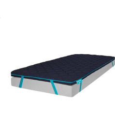 Cecotec Flow TopDeluxe Mattress Topper 90 x 200 cm Viscoelastic Core Non-Slip Medium Strength Height 7 cm EasyClean Cover Padded Vacuum Insulated Dust Mite Proof