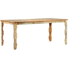 Vidaxl Dining Table Kitchen Table Dining Room Table Wooden Table Dining Table Solid Wood Table Dining Room Kitchen 180 x 90 x 76 cm Recycled Solid Wood