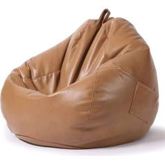 LDIW Classic Beanbag Natural Leather for Living Room, Bedroom, Garden (without filling) Bean Bag Children's Stuffed Animal Storage Bean Bag 70 x 80 cm