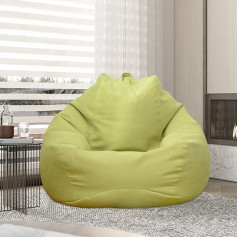 Harupink Bean Bag Cover for Pear Shape Bean Bag Cover without Insert, XL (100x120cm) Adult Kids Giant Fabric Bean Bag Living Room Bean Bag for Large Sofa Armchair Indoor Outdoor Green