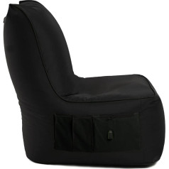 Bubibag Gaming Bean Bag for Gaming with Connection for Charging & Bags, Holder, Game Chair for Children and Adults, Beanbag Indoor and Outdoor - Dreambag (Anthracite)